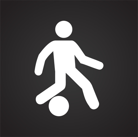Soccer player icon on white background for graphic and web design, Modern simple vector sign. Internet concept. Trendy symbol for website design web button or mobile appのイラスト素材
