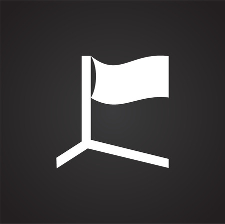 Soccer Flag icon on white background for graphic and web design, Modern simple vector sign. Internet concept. Trendy symbol for website design web button or mobile appのイラスト素材