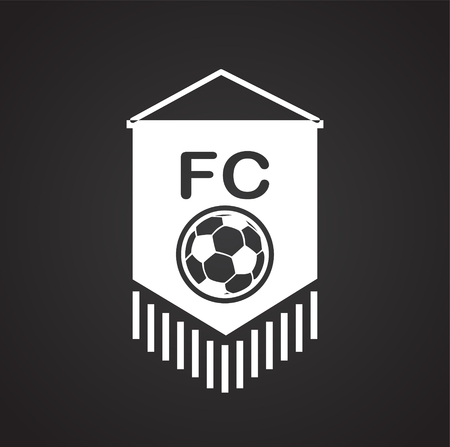 Football club insignia icon on white background for graphic and web design, Modern simple vector sign. Internet concept. Trendy symbol for website design web button or mobile appのイラスト素材