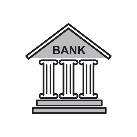 Bank icon on white background for graphic and web design, Modern simple vector sign. Internet concept. Trendy symbol for website design web button or mobile appのイラスト素材