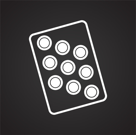 Tape icon on black background for graphic and web design, Modern simple vector sign. Internet concept. Trendy symbol for website design web button or mobile appのイラスト素材