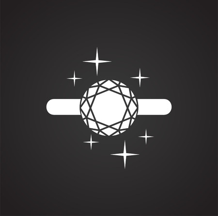 Ring icon on black background for graphic and web design, Modern simple vector sign. Internet concept. Trendy symbol for website design web button or mobile appのイラスト素材