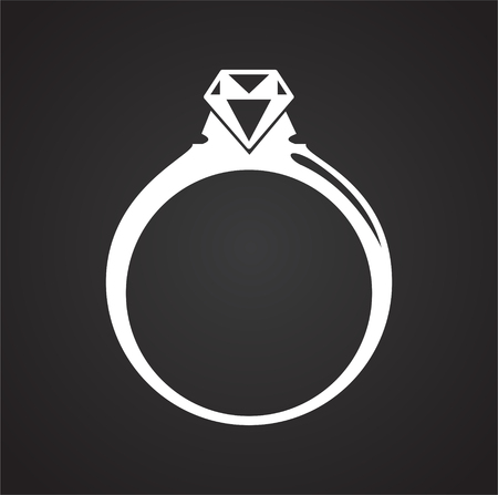 Ring icon on black background for graphic and web design, Modern simple vector sign. Internet concept. Trendy symbol for website design web button or mobile appのイラスト素材