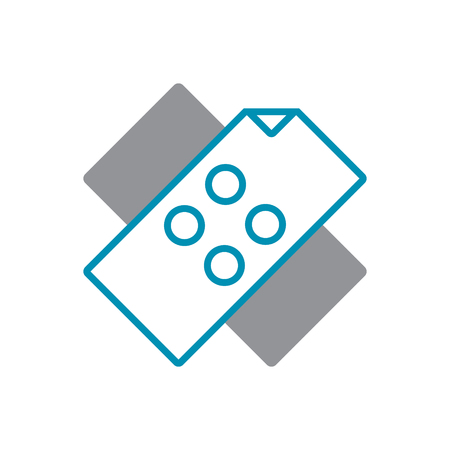 Tape icon grey and blue on white background for graphic and web design, Modern simple vector sign. Internet concept. Trendy symbol for website design web button or mobile appの写真素材