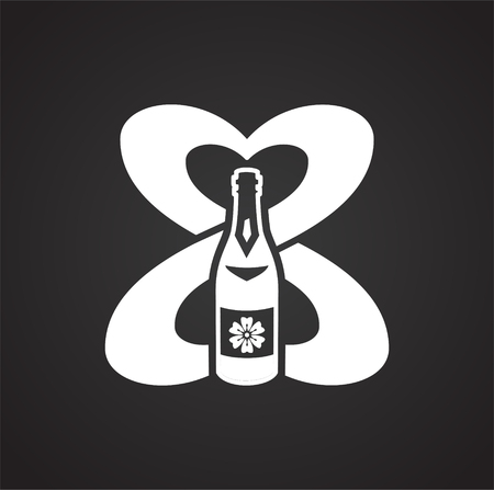 Woman day icon on black background for graphic and web design, Modern simple vector sign. Internet concept. Trendy symbol for website design web button or mobileのイラスト素材