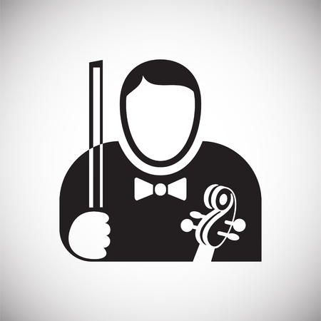 Musician icon on white background for graphic and web design, Modern simple vector sign. Internet concept. Trendy symbol for website design web button or mobileのイラスト素材