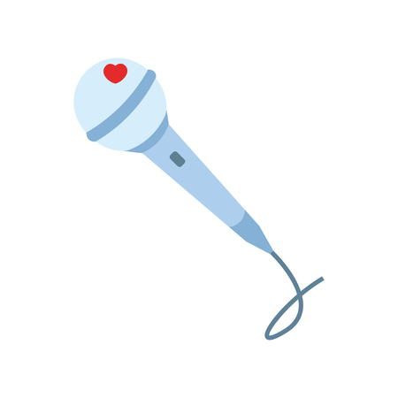 Valentines day microphone icon on white background for graphic and web design, Modern simple vector sign. Internet concept. Trendy symbol for website design web button or mobileのイラスト素材