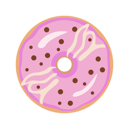 Donut on white background for graphic and web design, Modern simple vector sign. Internet concept. Trendy symbol for website design web button or mobile appのイラスト素材