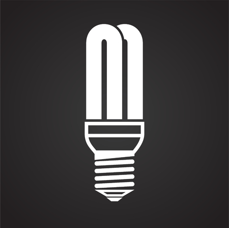 Lamp icon on black background for graphic and web design, Modern simple vector sign. Internet concept. Trendy symbol for website design web button or mobile appのイラスト素材