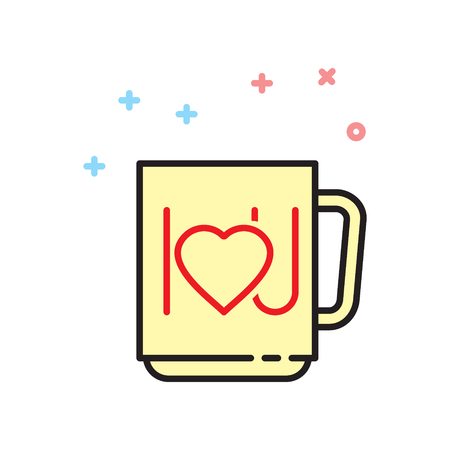 Valentines drink icon on white background for graphic and web design, Modern simple vector sign. Internet concept. Trendy symbol for website design web button or mobileのイラスト素材
