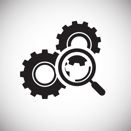 Researc icon on white background for graphic and web design, Modern simple vector sign. Internet concept. Trendy symbol for website design web button or mobile appのイラスト素材