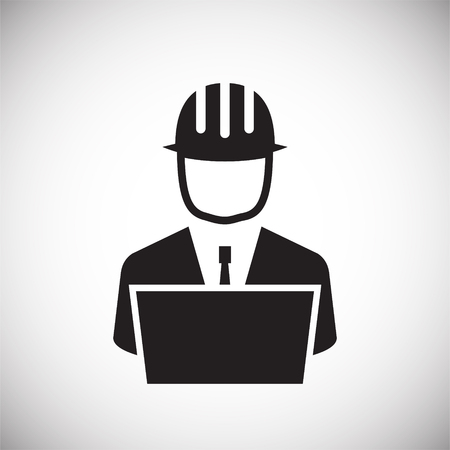 Egineer icon on white background for graphic and web design, Modern simple vector sign. Internet concept. Trendy symbol for website design web button or mobile appのイラスト素材