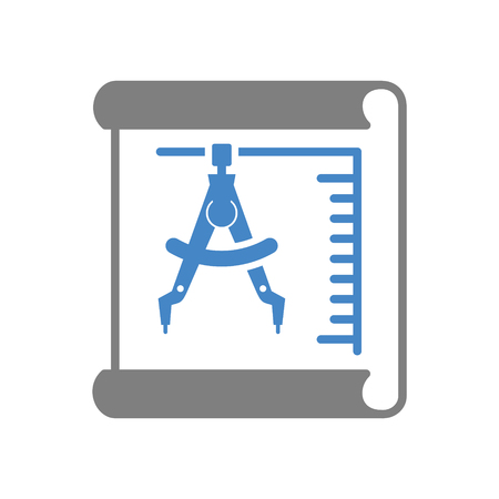 Blueprint icon on white background for graphic and web design, Modern simple vector sign. Internet concept. Trendy symbol for website design web button or mobile appの写真素材