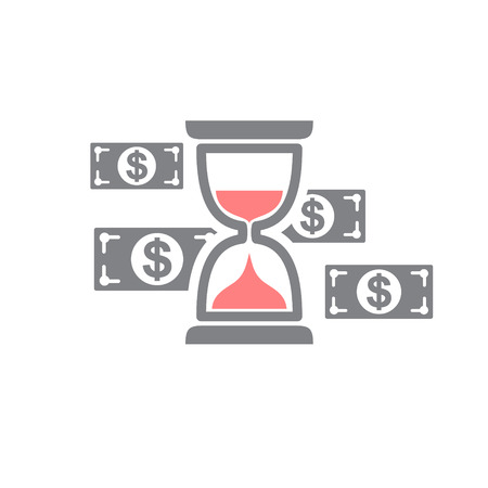 Business money icon on white background for graphic and web design, Modern simple vector sign. Internet concept. Trendy symbol for website design web button or mobileのイラスト素材