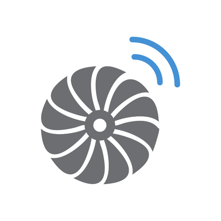 Smart fan on white background for graphic and web design, Modern simple vector sign. Internet concept. Trendy symbol for website design web button or mobile appの写真素材