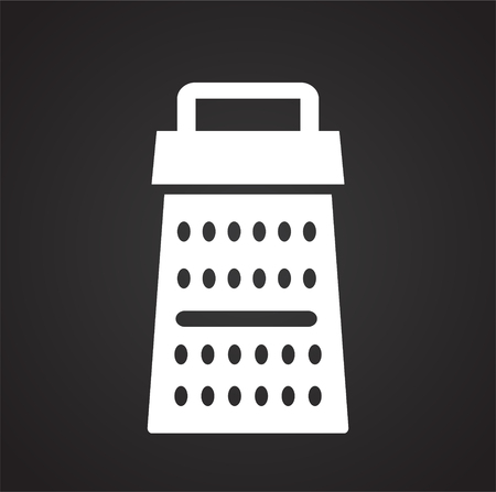 Grater icon on black background for graphic and web design, Modern simple vector sign. Internet concept. Trendy symbol for website design web button or mobile appの写真素材