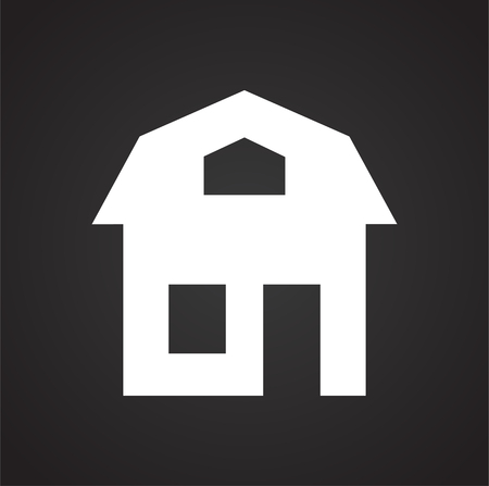 Home icon on black background for graphic and web design, Modern simple vector sign. Internet concept. Trendy symbol for website design web button or mobile appのイラスト素材