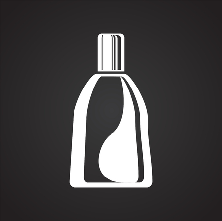 Bottle icon on black background for graphic and web design, Modern simple vector sign. Internet concept. Trendy symbol for website design web button or mobile appの写真素材