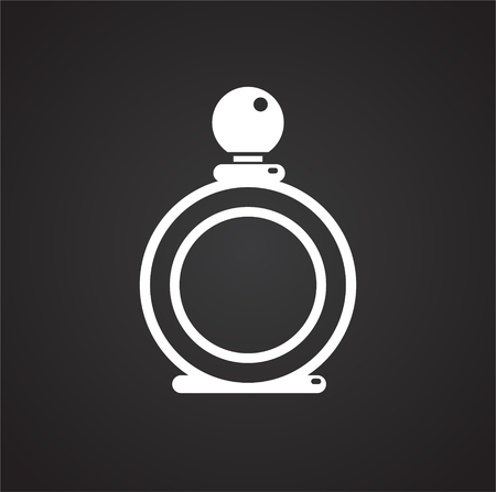 Bottle icon on black background for graphic and web design, Modern simple vector sign. Internet concept. Trendy symbol for website design web button or mobile appの写真素材