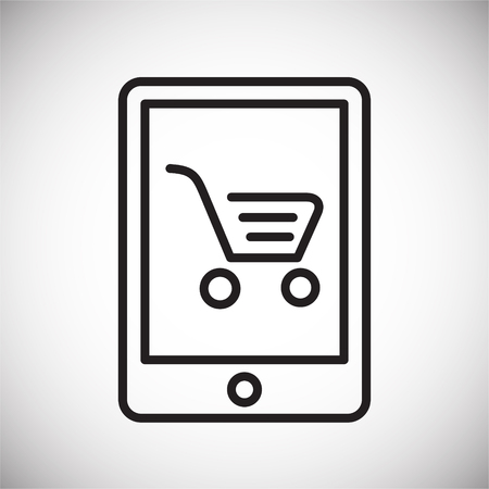 Online shopping icon on white background for graphic and web design, Modern simple vector sign. Internet concept. Trendy symbol for website design web button or mobile appのイラスト素材