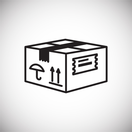 Online shopping delivery box icon on white background for graphic and web design, Modern simple vector sign. Internet concept. Trendy symbol for website design web button or mobile appのイラスト素材