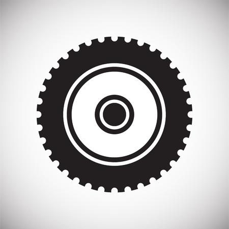 Wheel icon on white background for graphic and web design, Modern simple vector sign. Internet concept. Trendy symbol for website design web button or mobile appのイラスト素材