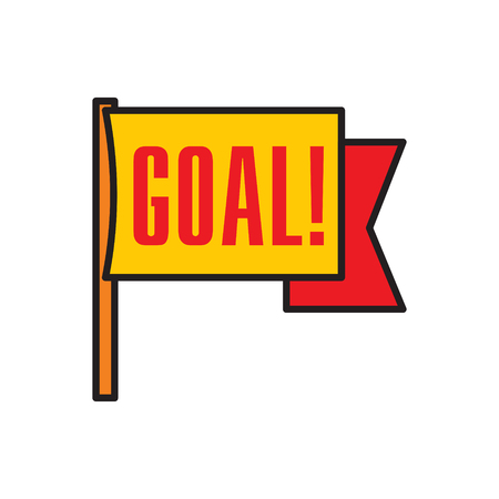 Soccer Flag icon on white background for graphic and web design, Modern simple vector sign. Internet concept. Trendy symbol for website design web button or mobile appのイラスト素材