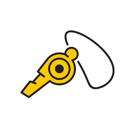 Judge whistle icon on white background for graphic and web design, Modern simple vector sign. Internet concept. Trendy symbol for website design web button or mobile appのイラスト素材