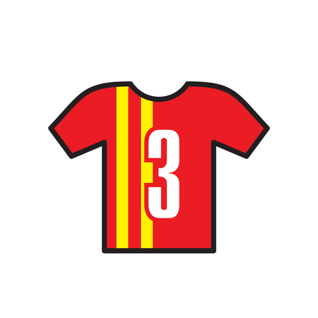 Soccer t shirt icon on white background for graphic and web design, Modern simple vector sign. Internet concept. Trendy symbol for website design web button or mobile appのイラスト素材