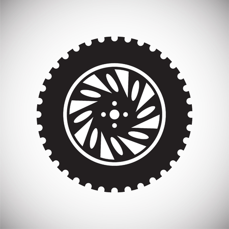 Wheel icon on white background for graphic and web design, Modern simple vector sign. Internet concept. Trendy symbol for website design web button or mobile appのイラスト素材