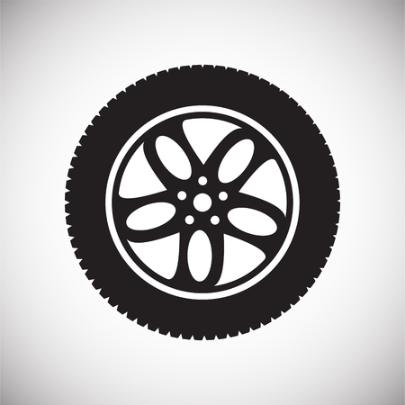 Wheel icon on white background for graphic and web design, Modern simple vector sign. Internet concept. Trendy symbol for website design web button or mobile app Wheel icon on white background for graphic and web design, Modern simple vector sign. Internet concept. Trendy symbol for website design web button or mobile app