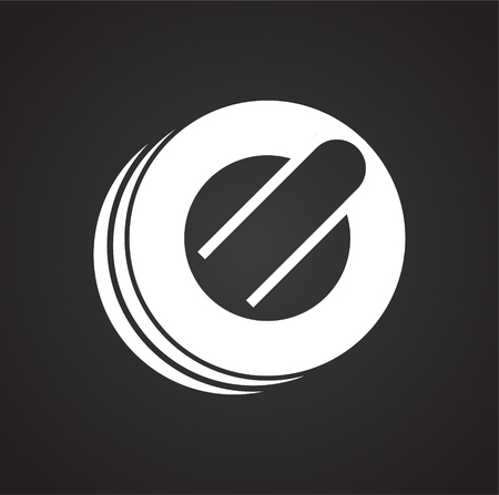 Curling icon on black background for graphic and web design, Modern simple vector sign. Internet concept. Trendy symbol for website design web button or mobile appのイラスト素材
