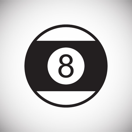 Pool eight ball icon on white background for graphic and web design, Modern simple vector sign. Internet concept. Trendy symbol for website design web button or mobile appのイラスト素材