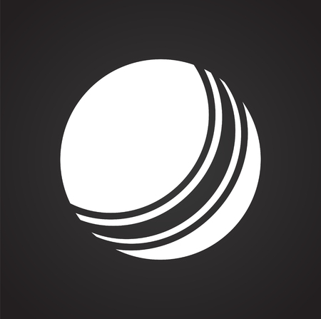 Beach ball icon on black background for graphic and web design, Modern simple vector sign. Internet concept. Trendy symbol for website design web button or mobile appの写真素材