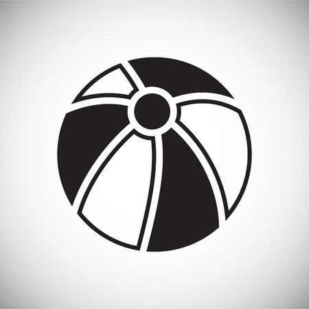 Beach ball icon on white background for graphic and web design, Modern simple vector sign. Internet concept. Trendy symbol for website design web button or mobile appの写真素材