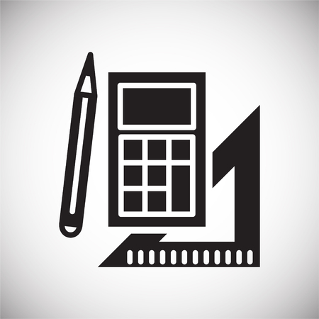 Shool supplies icon on white background for graphic and web design, Modern simple vector sign. Internet concept. Trendy symbol for website design web button or mobile appのイラスト素材