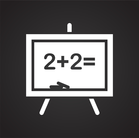 Blackboard icon on black background for graphic and web design, Modern simple vector sign. Internet concept. Trendy symbol for website design web button or mobile appのイラスト素材
