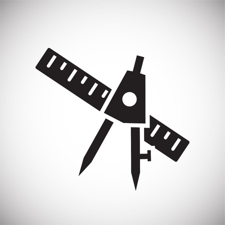 Shool supplies icon on white background for graphic and web design, Modern simple vector sign. Internet concept. Trendy symbol for website design web button or mobile appのイラスト素材