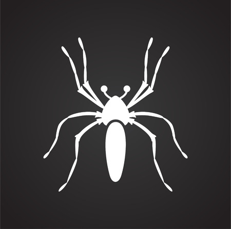 Spider Insect icon on black background for graphic and web design, Modern simple vector sign. Internet concept. Trendy symbol for website design web button or mobile appのイラスト素材