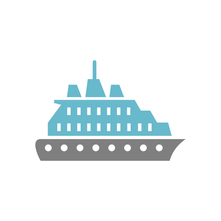 Cruise liner icon on white background for graphic and web design, Modern simple vector sign. Internet concept. Trendy symbol for website design web button or mobile appの写真素材