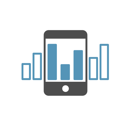 Data analysys icon on white background for graphic and web design, Modern simple vector sign. Internet concept. Trendy symbol for website design web button or mobile appのイラスト素材