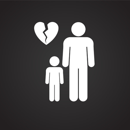 One parenting on black background icon for app or web usingのイラスト素材