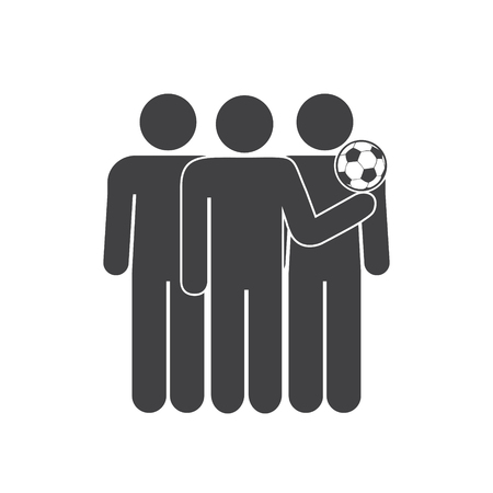 Football fans icon on white background for graphic and web design, Modern simple vector sign. Internet concept. Trendy symbol for website design web button or mobile appのイラスト素材