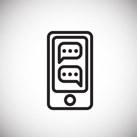 Chat bubles on white background icon for app or web usingのイラスト素材