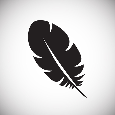 Feather icons set on white background for graphic and web design, Modern simple vector sign. Internet concept. Trendy symbol for website design web button or mobile appのイラスト素材