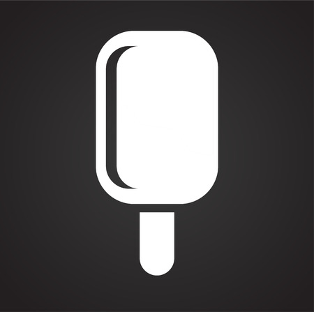 Ice cream icon on black background for graphic and web design, Modern simple vector sign. Internet concept. Trendy symbol for website design web button or mobile appのイラスト素材