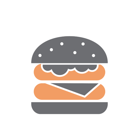 Burger icon on white background for graphic and web design, Modern simple vector sign. Internet concept. Trendy symbol for website design web button or mobile appのイラスト素材