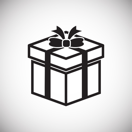 Gift icon on white background for graphic and web design, Modern simple vector sign. Internet concept. Trendy symbol for website design web button or mobile appのイラスト素材
