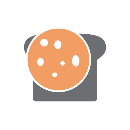 Toast icon on white background for graphic and web design, Modern simple vector sign. Internet concept. Trendy symbol for website design web button or mobile appの写真素材