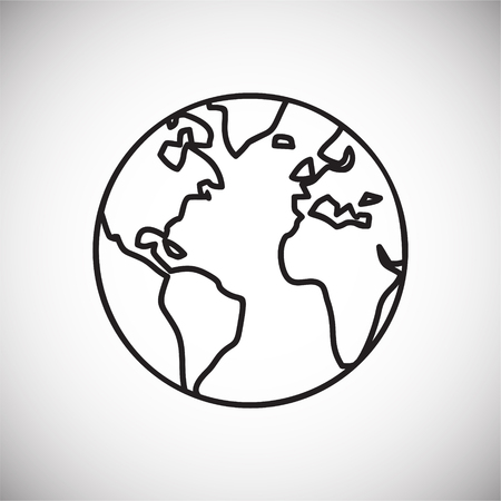 Globe icon on white background for graphic and web design, Modern simple vector sign. Internet concept. Trendy symbol for website design web button or mobile appのイラスト素材